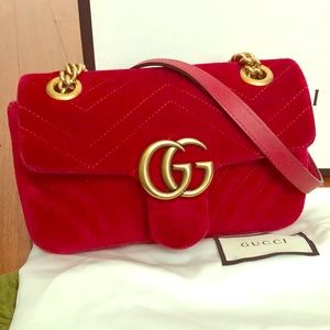 Gucci Marmont velvet mini bag